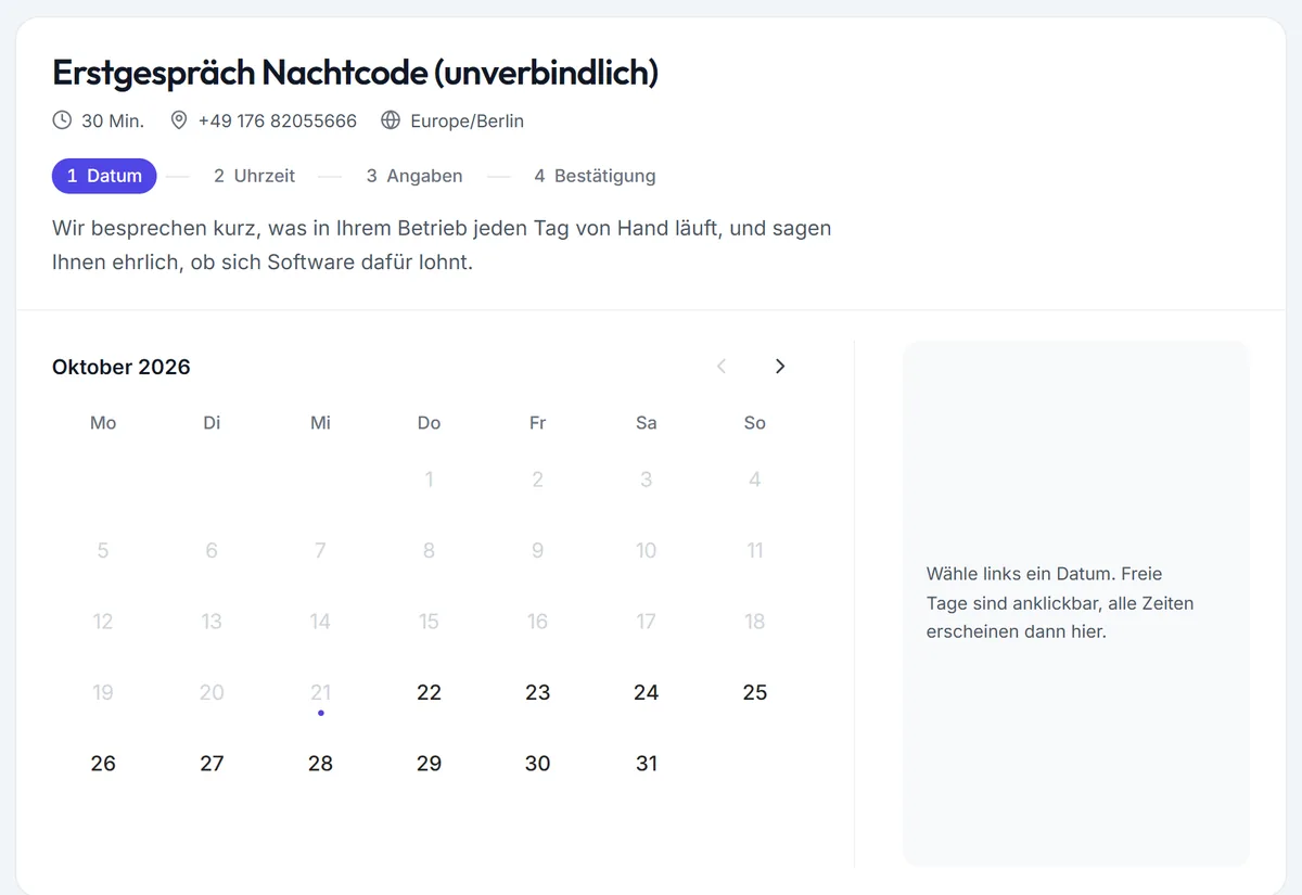 Unser eigenes Erstgespräch läuft über MeetVibe